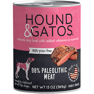 Hound & Gatos 98% Original Paleolithic Canned Dog Food 13oz - 12 Case Hound & Gatos, Original Paleolithic, Canned, Dog Food, hound, gatos, hound and gatos, Original, Paleolithic